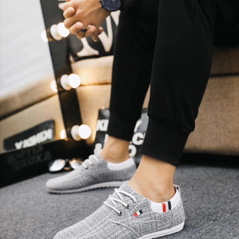 StrideEase Breathable Canvas Men's Sneakers