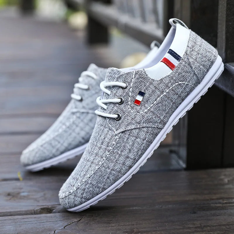 StrideEase Breathable Canvas Men's Sneakers