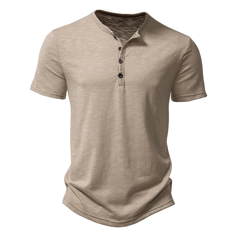 Daan - casual linnen henley shirt