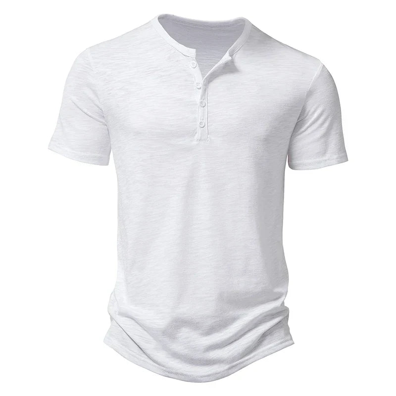 Daan - casual linnen henley shirt