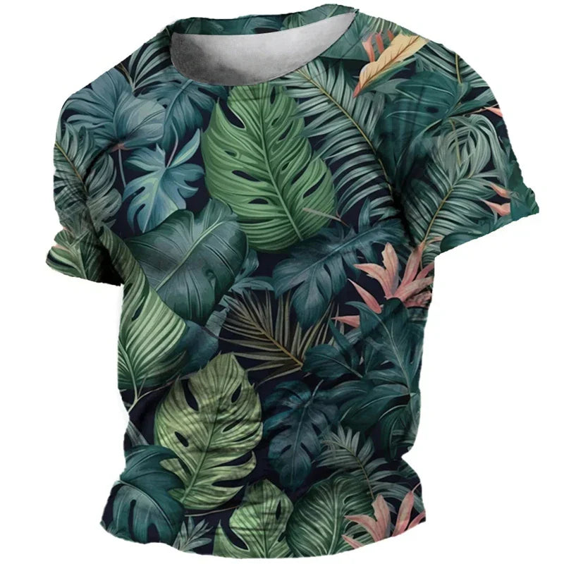 Floris - Tropisch Bloemenprint T-Shirt