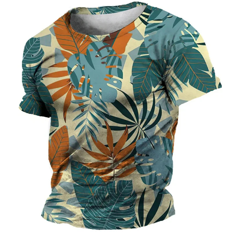 Floris - Tropisch Bloemenprint T-Shirt