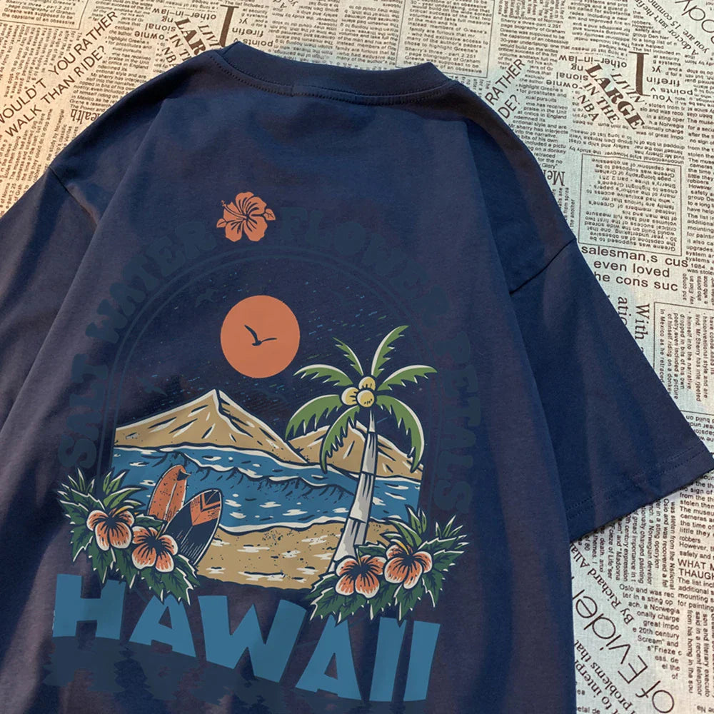 Luca - Hawaii Print T-shirt