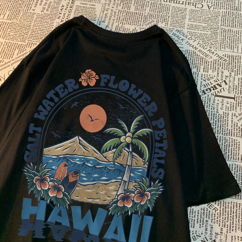 Luca - Hawaii Print T-shirt