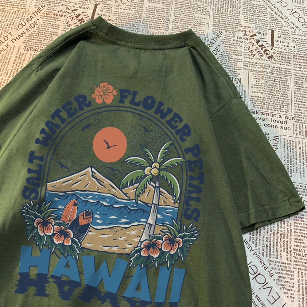 Luca - Hawaii Print T-shirt