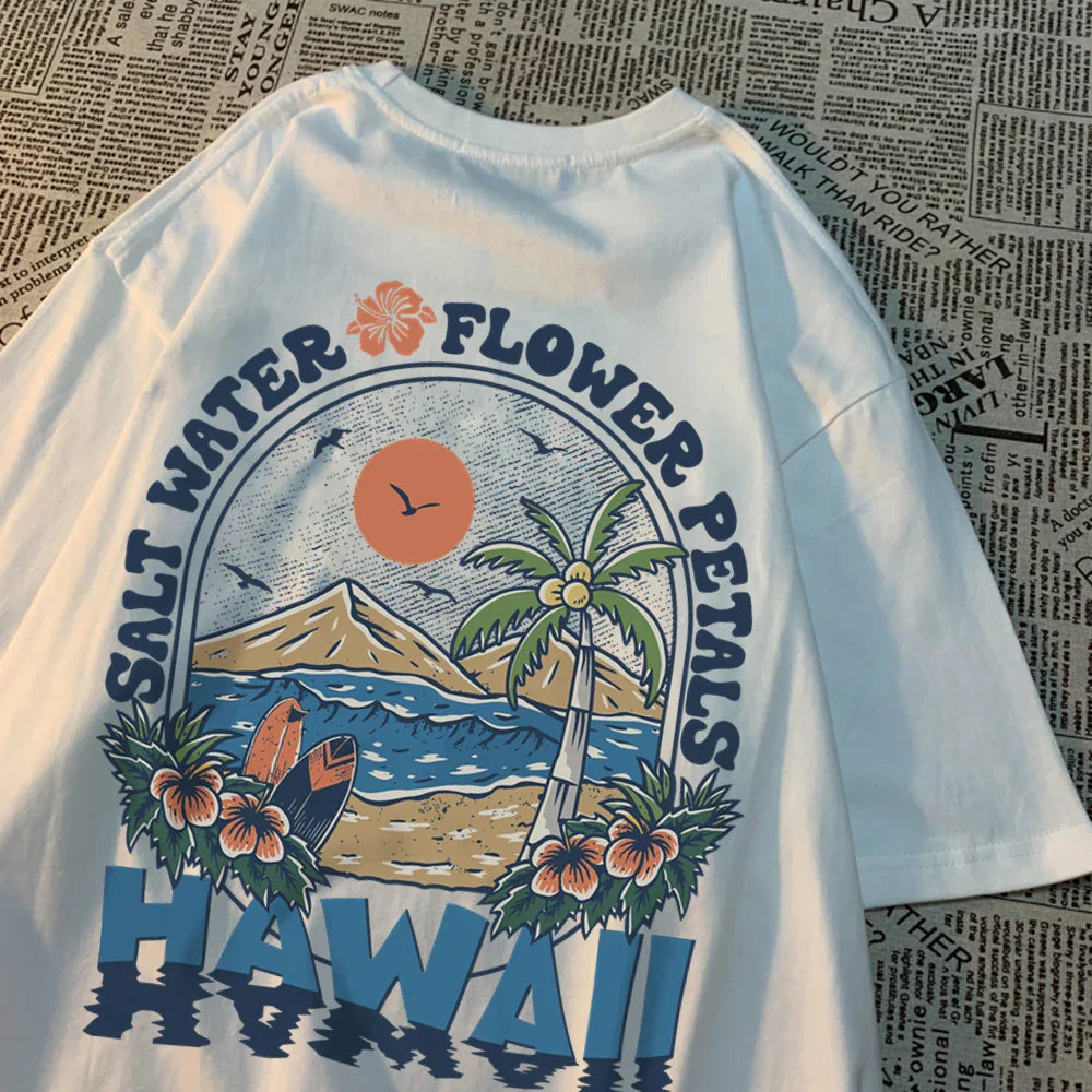 Luca - Hawaii Print T-shirt